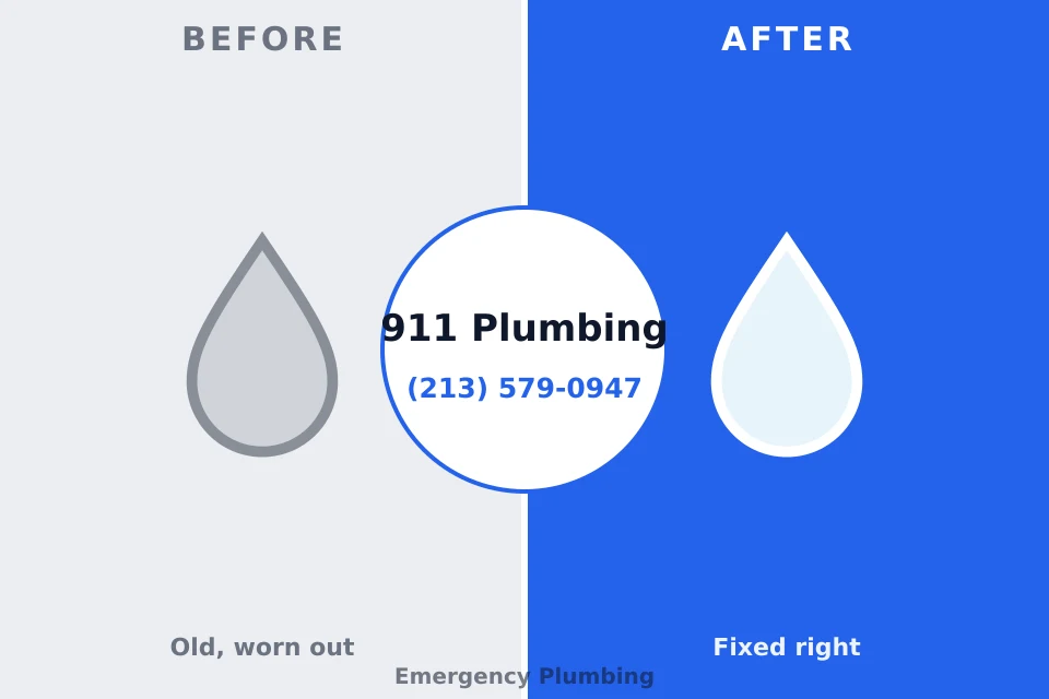 Before and after: plumbing repair Cecil-Bishop, PA